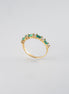 Anillo Esmeraldas y Diamantes 18k oro amarillo / Talla 6 Nacional