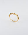 Anillo Esmeraldas y Diamantes 18k oro amarillo / Talla 6 - E: 0,13 QTS - D:0,04 QTS Nacional