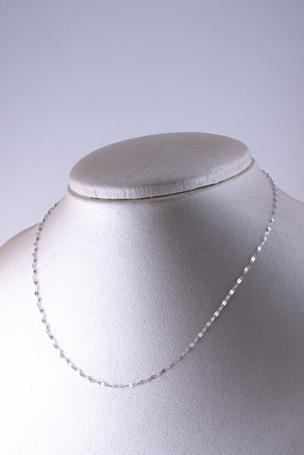 Cadena Eslabon Espero Oro Blanco 18k / ITA188 / 40 cms / P: 1 gr