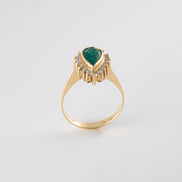 Anillo Viana Esmeraldas y Diamantes 18 k oro amarillo / Talla 7 E: 1,06 QTS - D: 0,30 QTS Nacional