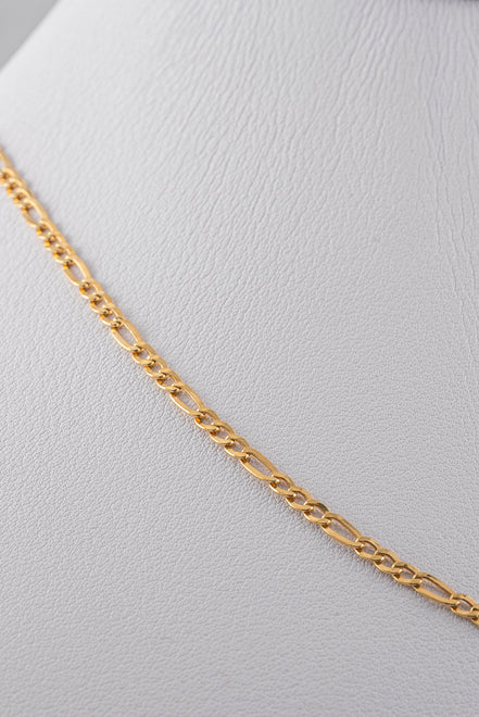 Cadena Figaro Oro Amarillo 18k / ITA07 / 40 cms / M: 3 mm / P: 2,7 gr