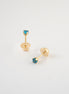 Topos Circon Azul Claro Oro Amarillo 18k / NA163 / M: 3 mm x 3 mm / P: 0,5 gr