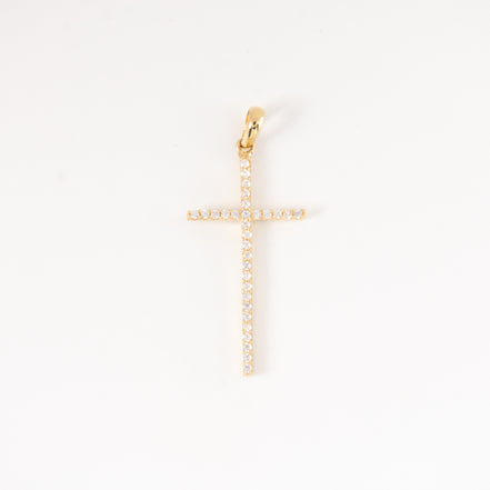Dije Cruz Circones Oro Amarillo 18k / NA102 / M: 3.5 cms x 2 cms / P: 1.6 gr