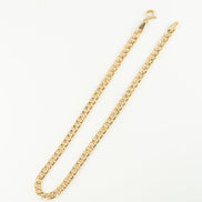 Tobillera Cubana Oro Amarillo 18k / ITA04 / M: 26.5 cms x 6 mm / P: 6,6 gr