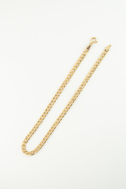 Tobillera Cubana Oro Amarillo 18k / ITA04 / M: 26.5 cms x 6 mm / P: 6,6 gr