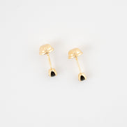 Topos Ciron Negro Oro Amarillo 18k /NA163 / M: 3 mm x 3 mm / P: 0,5 gr