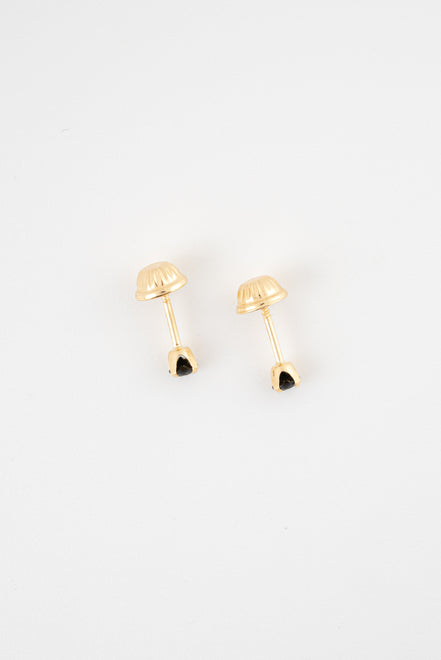 Topos Ciron Negro Oro Amarillo 18k /NA163 / M: 3 mm x 3 mm / P: 0,5 gr