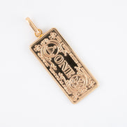 Dije Dolar Liso Oro Rosado 18k / NA102 / M: 4 cms x 1.5 cms / P: 5 gr