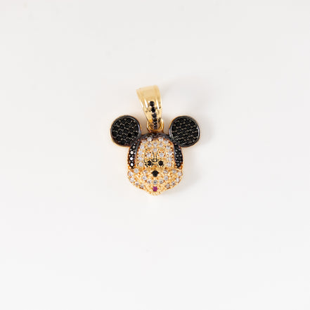 Dije Mickey Circones Oro Amarillo 18k / NA102 / M: 2.2 cms x 1.9 cms / P: 3.9 gr
