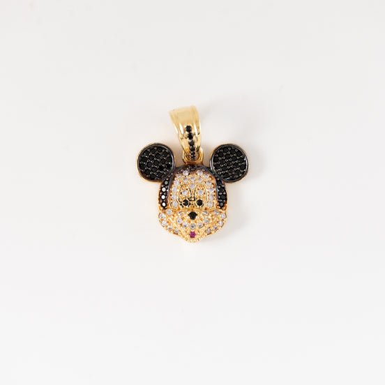 Dije Mickey Circones Oro Amarillo 18k / NA102 / M: 2.2 cms x 1.9 cms / P: 3.9 gr