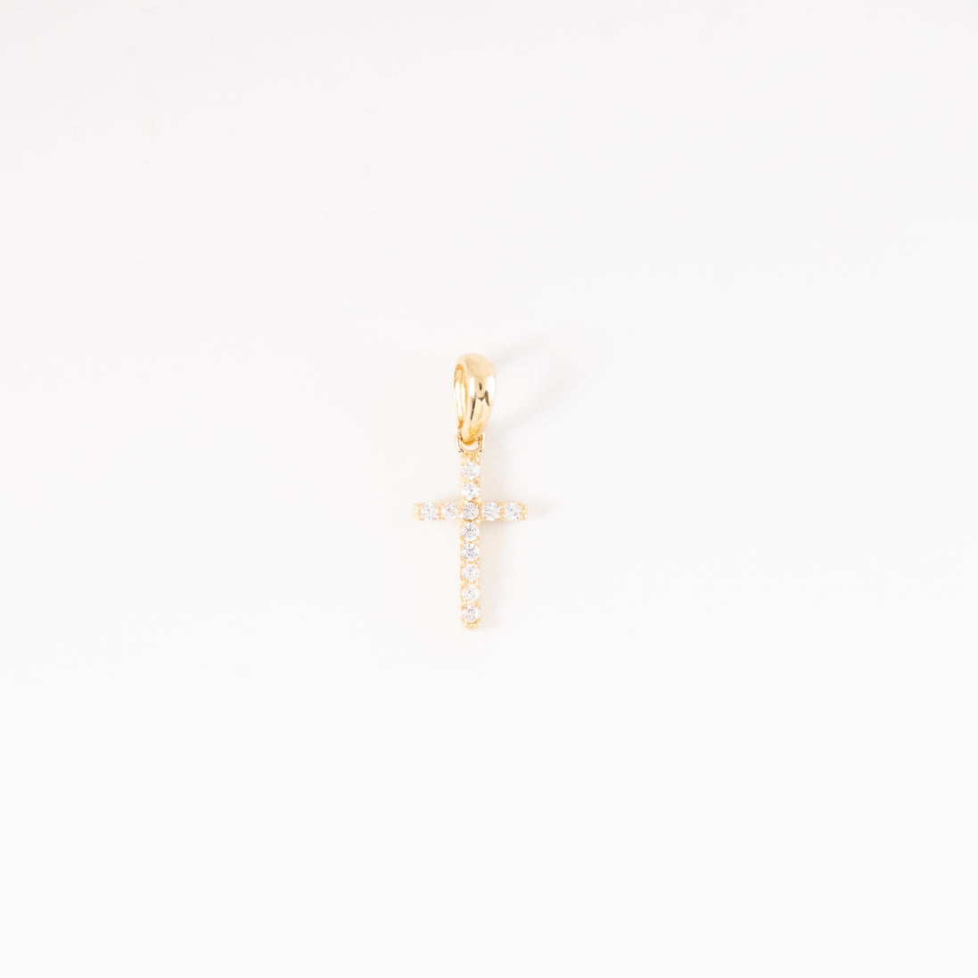 Dije Cruz Circones Oro Amarillo 18k / NA102 / M: 2 cms x 0.8 mm / P: 0.6 gr