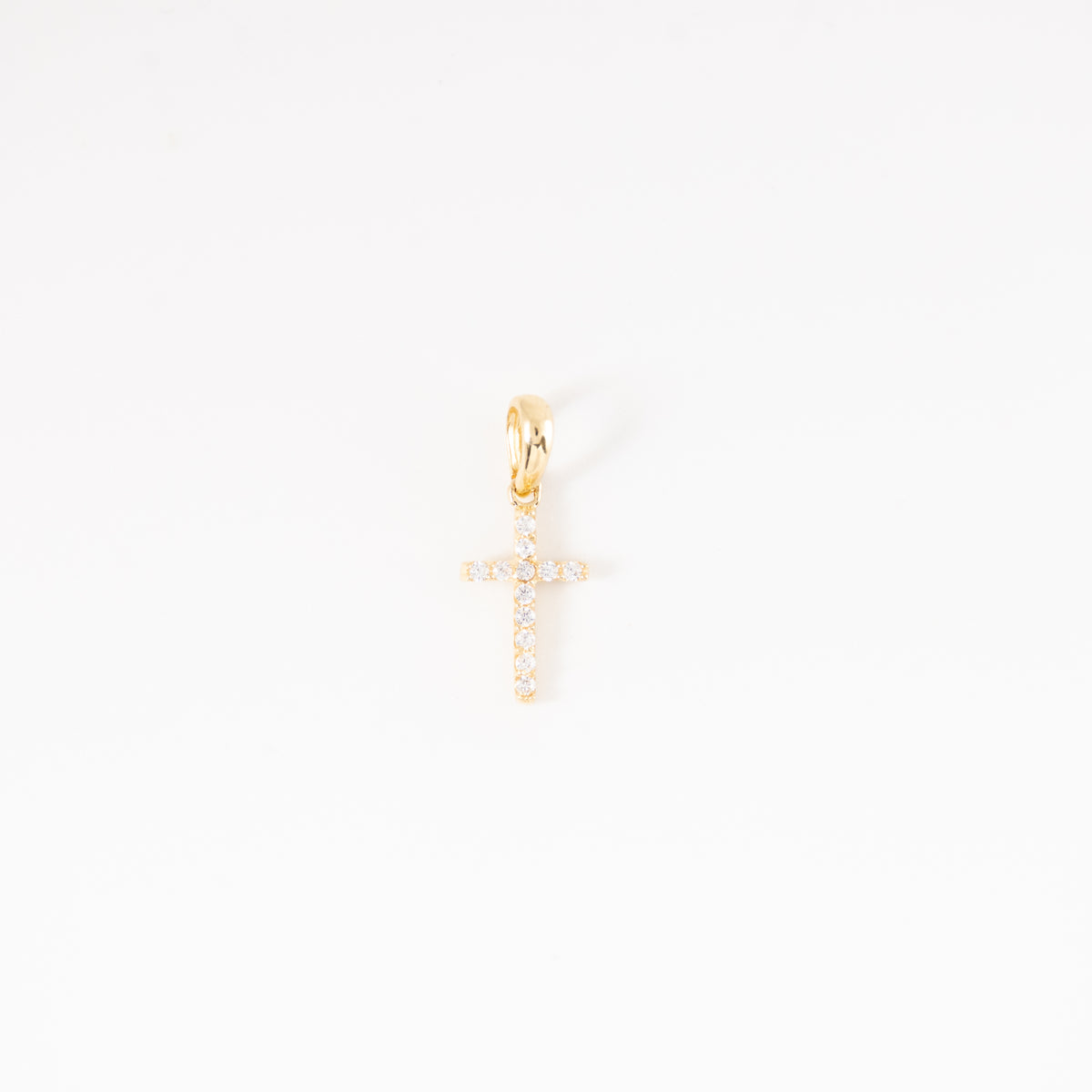 Dije Cruz Circones Oro Amarillo 18k / NA102 / M: 2 cms x 0.8 mm / P: 0.6 gr