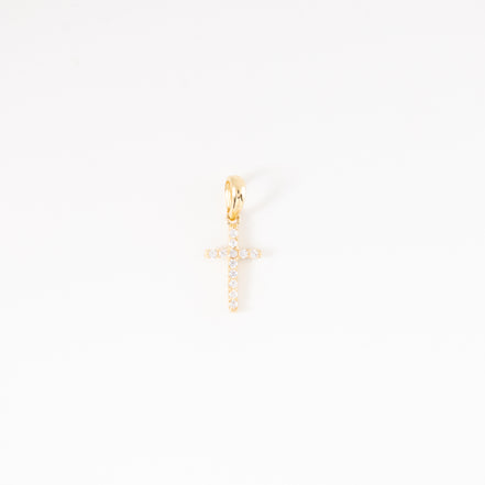 Dije Cruz Circones Oro Amarillo 18k / NA102 / M: 2 cms x 0.8 mm / P: 0.6 gr