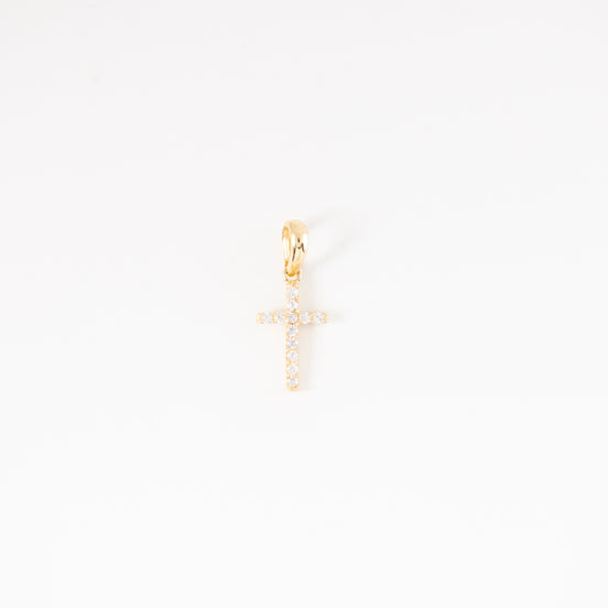 Dije Cruz Circones Oro Amarillo 18k / NA102 / M: 2 cms x 0.8 mm / P: 0.6 gr