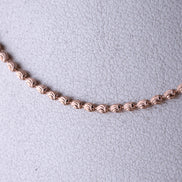 Cadena Militar Ovalada Diamantada Oro Rosado 18k/ITA218 / P: 4,9 gr