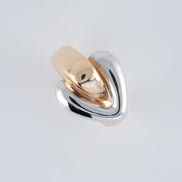 Anillo Liso Tres Oros ( Amarillo - Rosado - Blanco) 18k / NA50 / T: 7.5 / P: 7,8 gr