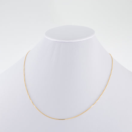 Cadena Veneciana Oro Amarillo 18k / ITA90 / 45 cms / M: 1. mm / P: 1.6 gr