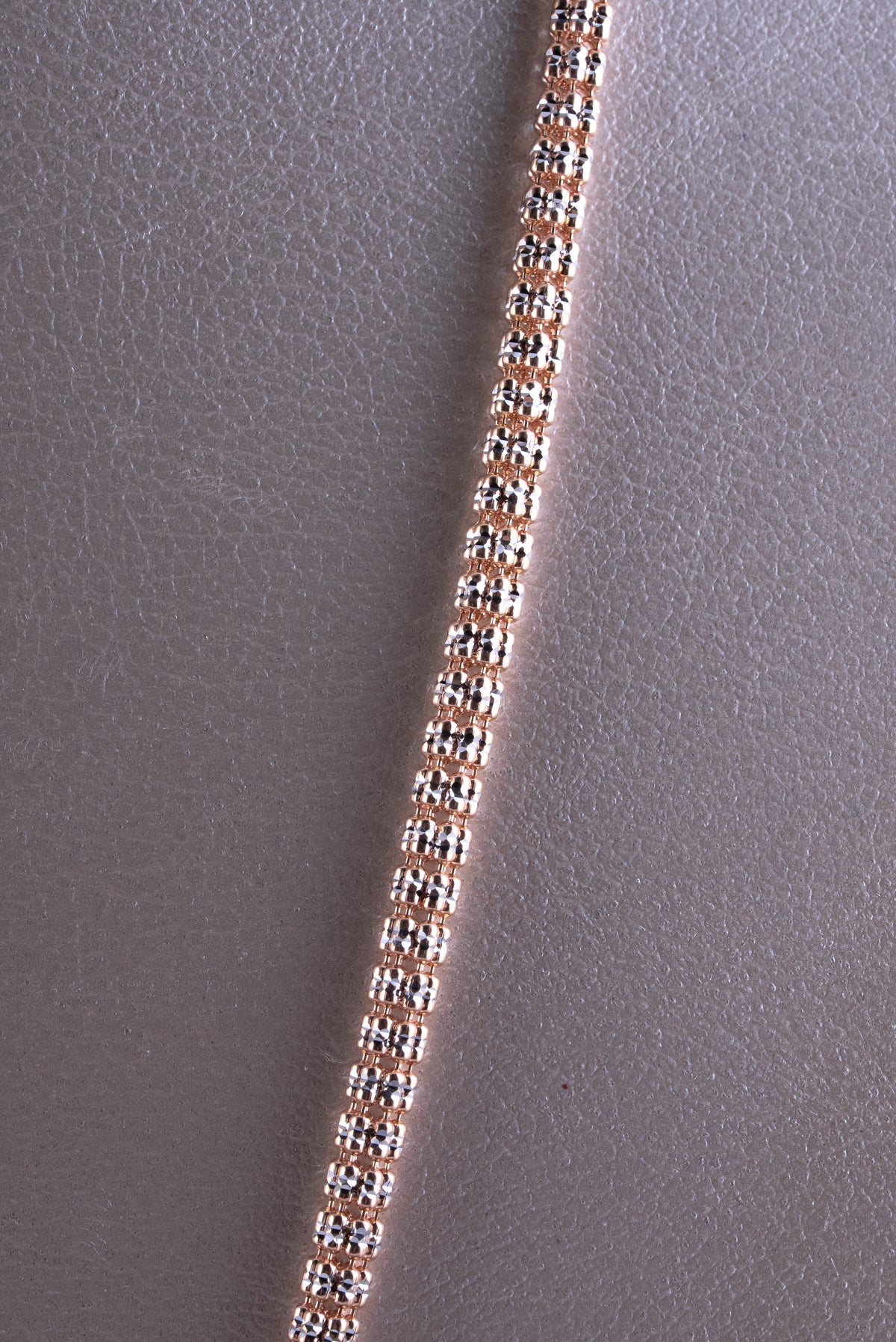 Cadena Ice Diamantado Bicolor (Oro Rosado-Blanco) 18k /ITA266/ 70 cms / 28,4 gr