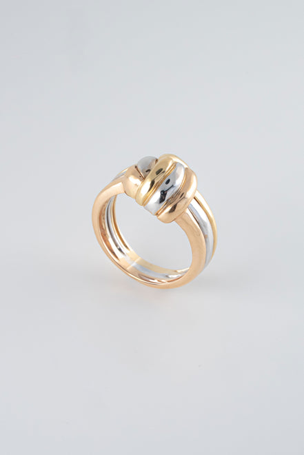 Anillo Liso Tres Oros (Amarillo- Rosado- Blanco) 18k /NA49/ T: 7/ P: 7,2 gr