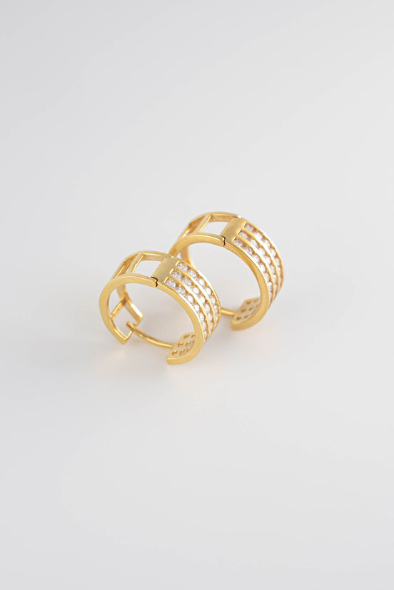 Candongas Circones Oro Amarillo 18k / NA08 / M: 1,6 cms / P: 5.2 gr