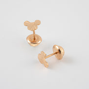 Topos Mickey Diamantado Oro Rosado 18k / NA09 / M: 6 mm x 5 mm / P: 0,6 gr