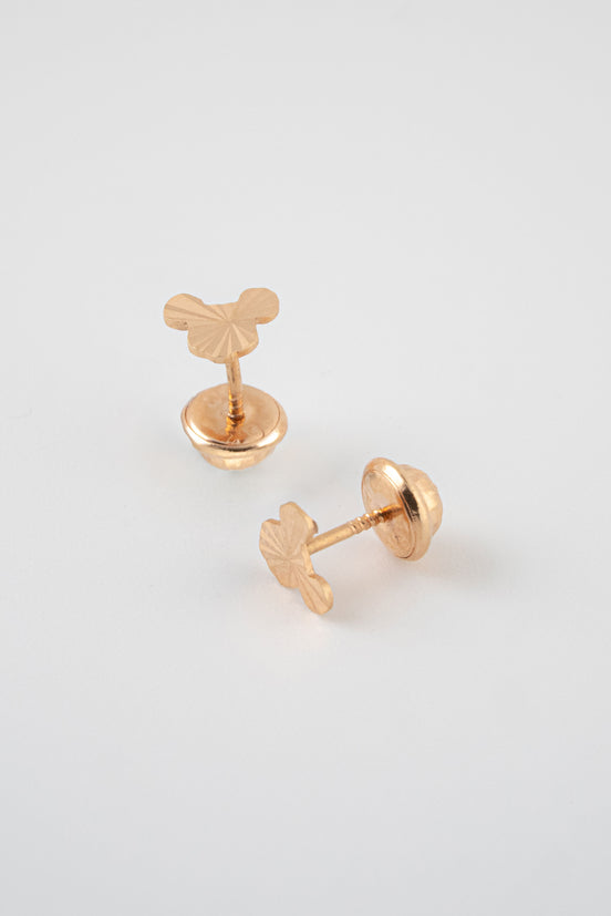 Topos Mickey Diamantado Oro Rosado 18k / NA09 / M: 6 mm x 5 mm / P: 0,6 gr