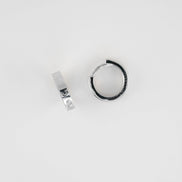 Candongas Circones Oro Blanco 18k / NA08 / M: 1 cms / P: 1.45 gr