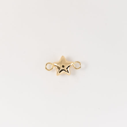 Herraje Estrella Liso Oro Amarillo 18k / NA100 / M: 0.7 mm x 1.3 cms / P: 0.3 gr