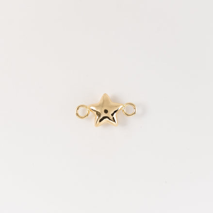 Herraje Estrella Liso Oro Amarillo 18k / NA100 / M: 0.7 mm x 1.3 cms / P: 0.3 gr