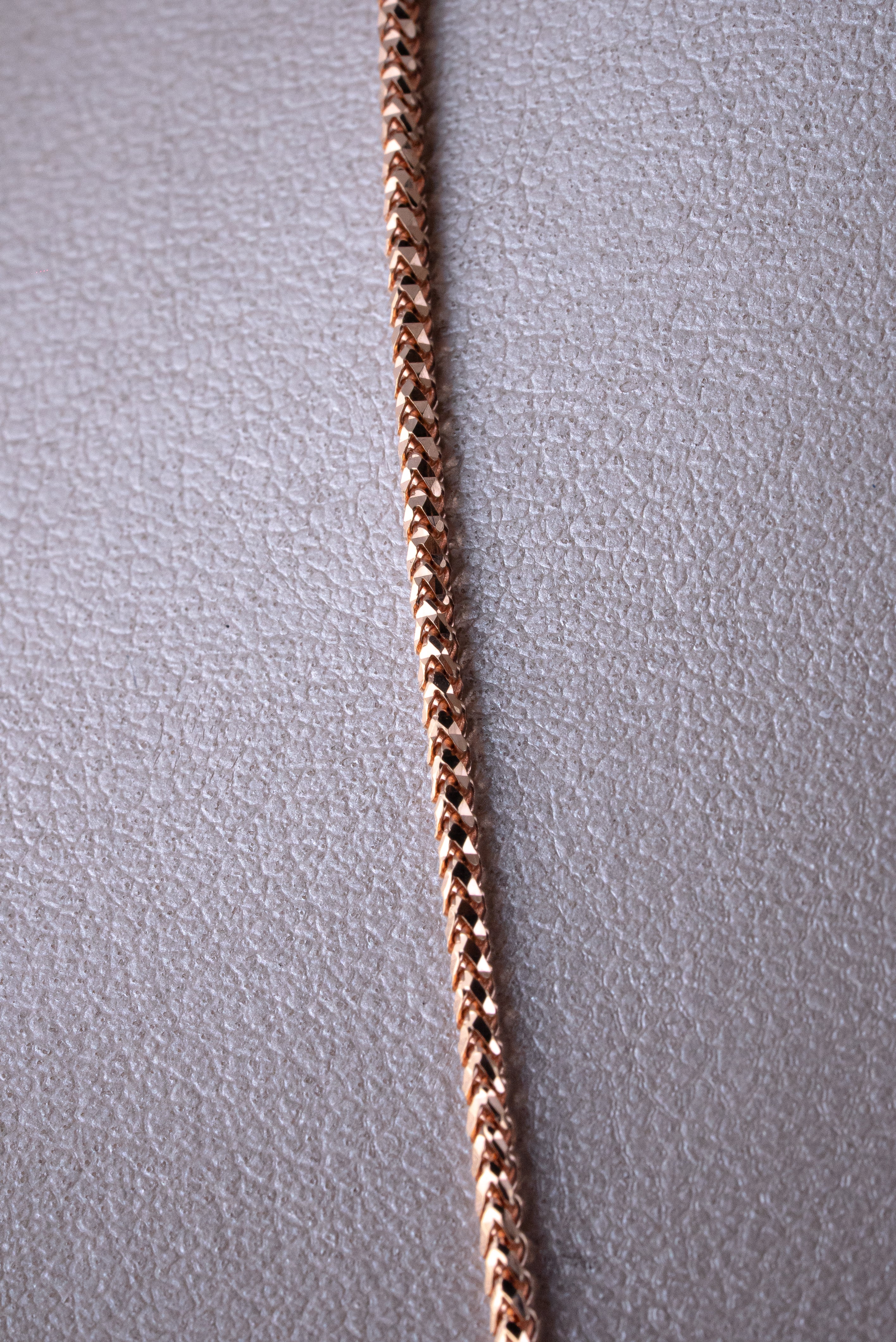 Cadena Franco Diamantado Oro Rosado 18k / ITA154 / 60 cms /P: 12,6 gr