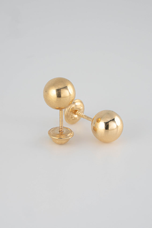 Topos Balin 8 mm Liso Oro Amarillo 18k / NA152 / P: 0.9 gr