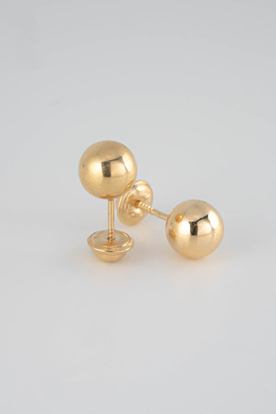 Topos Balin 8 mm Liso Oro Amarillo 18k / NA152 / P: 0.9 gr
