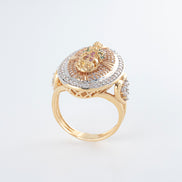 Anillo Virgen Guadalupe Oro Amarillo Circones 18k /NA51/ T: 8/ Peso: 11,2 gr