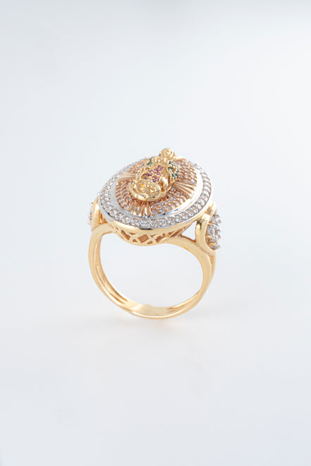 Anillo Virgen Guadalupe Oro Amarillo Circones 18k /NA51/ T: 8/ Peso: 11,2 gr