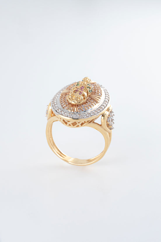 Anillo Virgen Guadalupe Oro Amarillo Circones 18k /NA51/ T: 8/ Peso: 11,2 gr