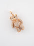 Dije Oso Circones Blancos Oro Rosado 18k / NA102 / M: 3,5 cms x 1,8 cms / P: 8,1 gr