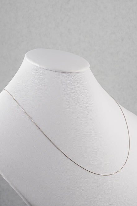 Cadena veneciana Oro Blanco 18k / ITA91 / M: 1 mm / P: 1,3 gr