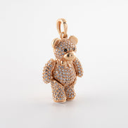 Dije Oso Circones Blancos Oro Rosado 18k / NA102 / M: 3,5 cms x 1,8 cms / P: 8,1 gr