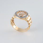 Anillo Oro Amarillo 18k Circones /NA58/ T: 10.5 / Peso: 8,5 gr