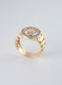 Anillo Oro Amarillo 18k Circones /NA58/ T: 10.5 / Peso: 8,5 gr