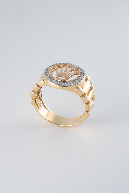 Anillo Oro Amarillo 18k Circones /NA58/ T: 10.5 / Peso: 8,5 gr