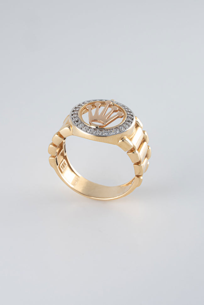 Anillo Oro Amarillo 18k Circones /NA58/ T: 10.5 / Peso: 8,5 gr
