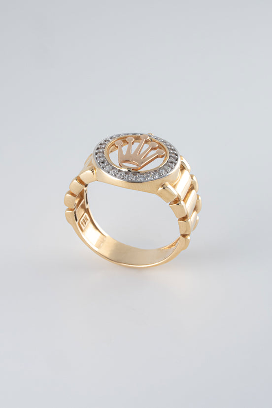 Anillo Oro Amarillo 18k Circones /NA58/ T: 10.5 / Peso: 8,5 gr