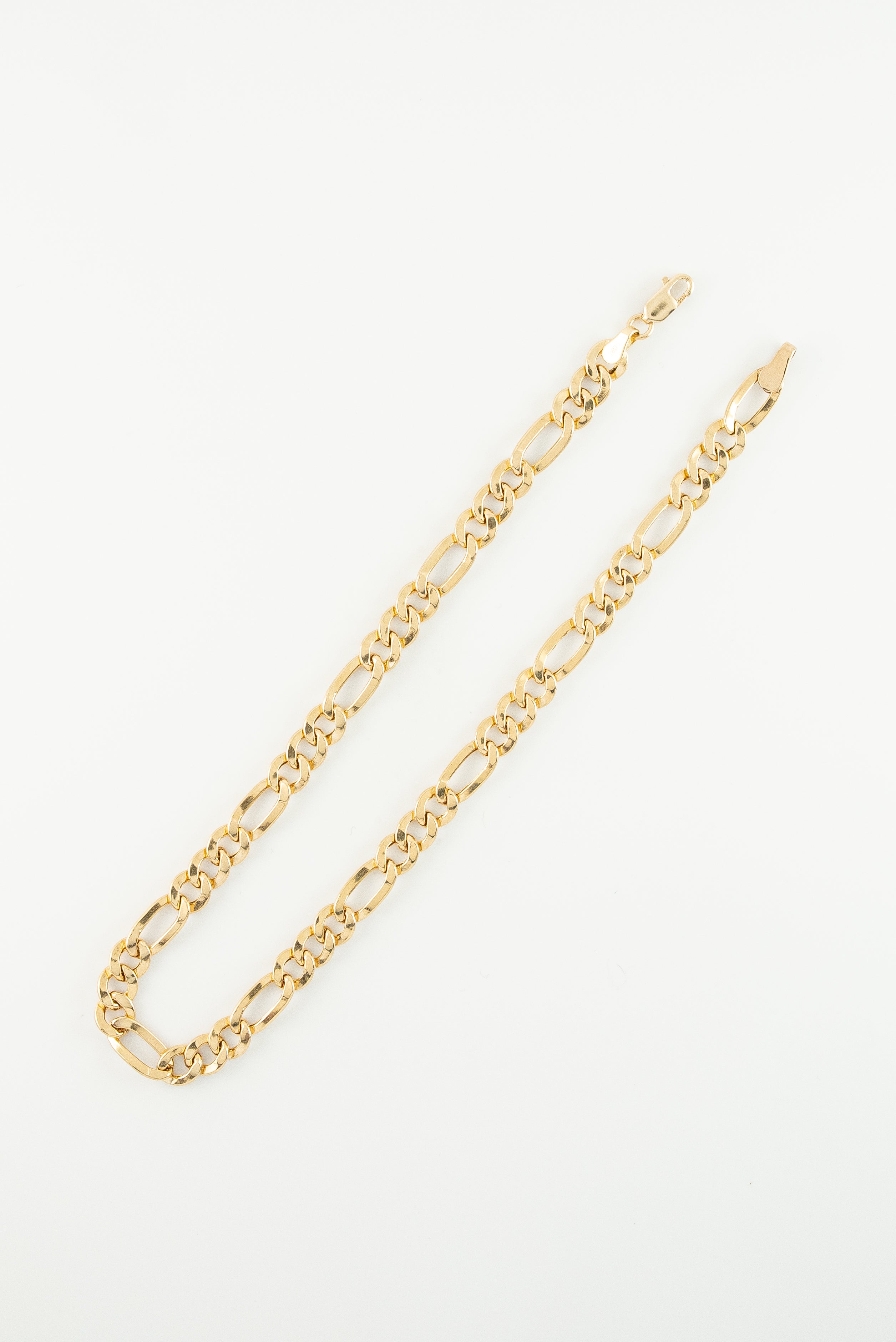 Pulsera Figaro Oro Amarillo 18k / ITA02 / M: 21 cms x 7 mm / P: 6,6 gr