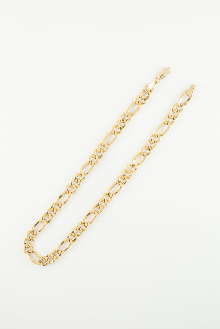 Pulsera Figaro Oro Amarillo 18k / ITA02 / M: 21 cms x 7 mm / P: 6,6 gr