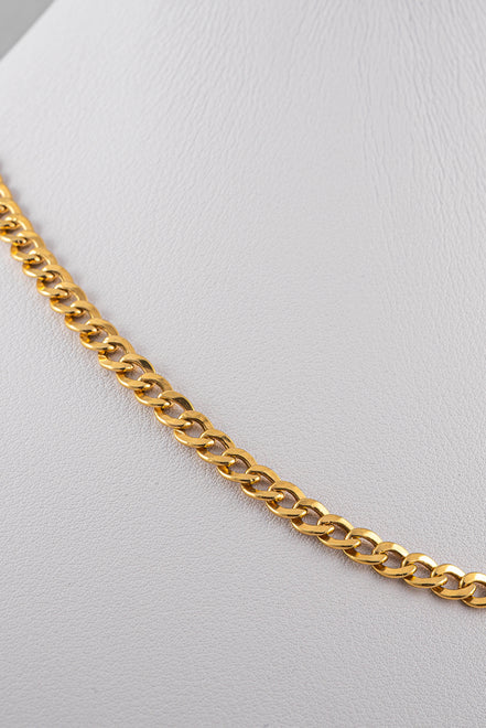 Cadena Cubana Oro Amarillo 18k / ITA30 / 45 cms / M: 5 mm / P: 8.43 gr