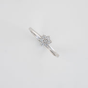 Anillo Compromiso Oro Blanco 18k Circones / NA66 / T:7 / P: 2 gr