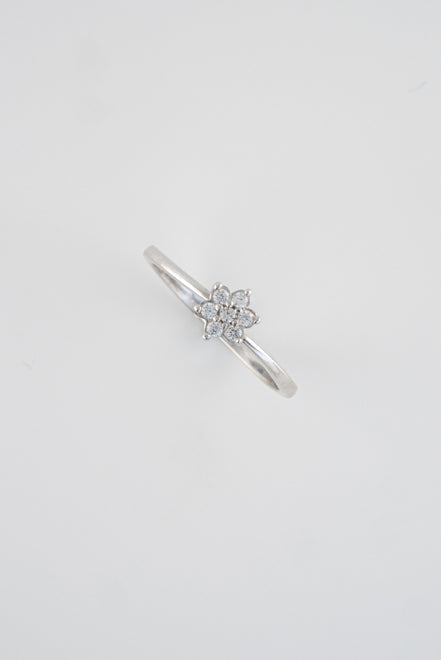 Anillo Compromiso Oro Blanco 18k Circones / NA66 / T:7 / P: 2 gr