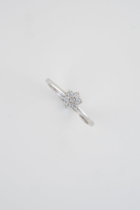 Anillo Compromiso Oro Blanco 18k Circones / NA66 / T:7 / P: 2 gr