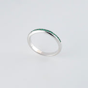 Anillos Esmeraldas Oro Blanco 18k / AE20 /T: 7